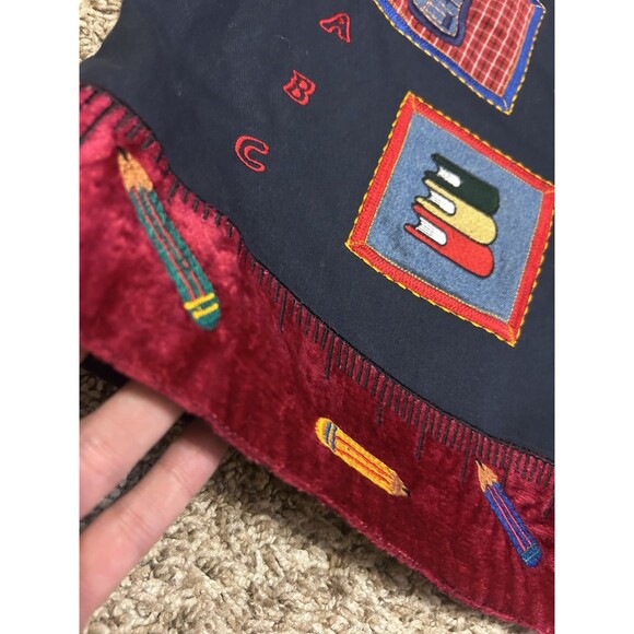 Vintage 80s Tantrums Teacher Themed Vest Patches Backpack Apple Books X Large - Picture 3 of 9